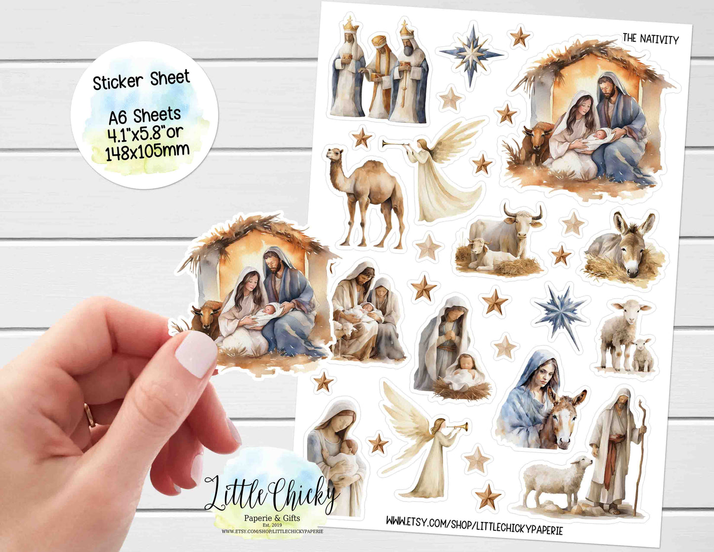 Sticker Sheet - Nativity Christmas Sticker Sheet