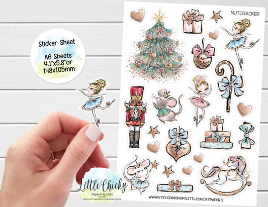 Sticker Sheet - Whimsical Nutcracker Sticker Sheet