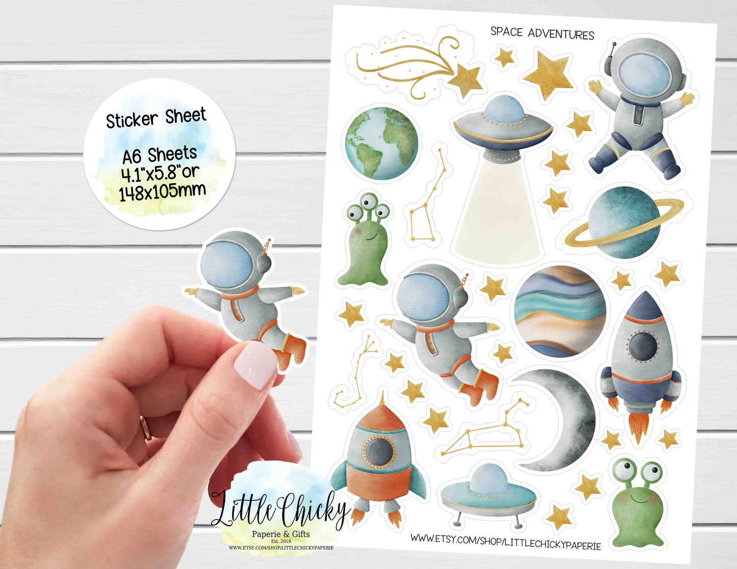 Sticker Sheet - Space Adventures Sticker Sheet