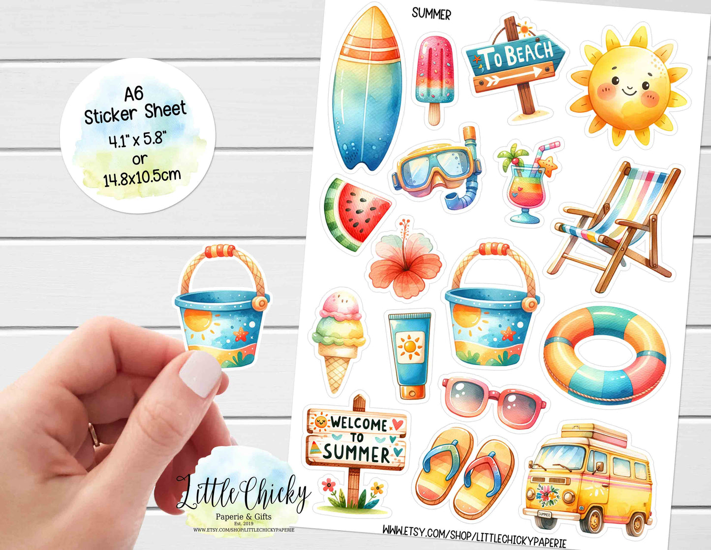 Sticker Sheet - Summer Sticker sheet