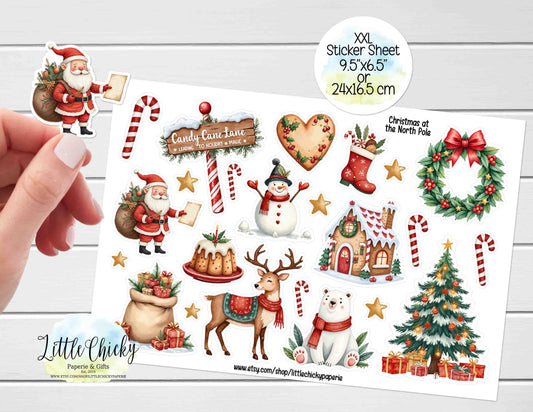 XXL Sticker Sheet - Christmas At The North Pole