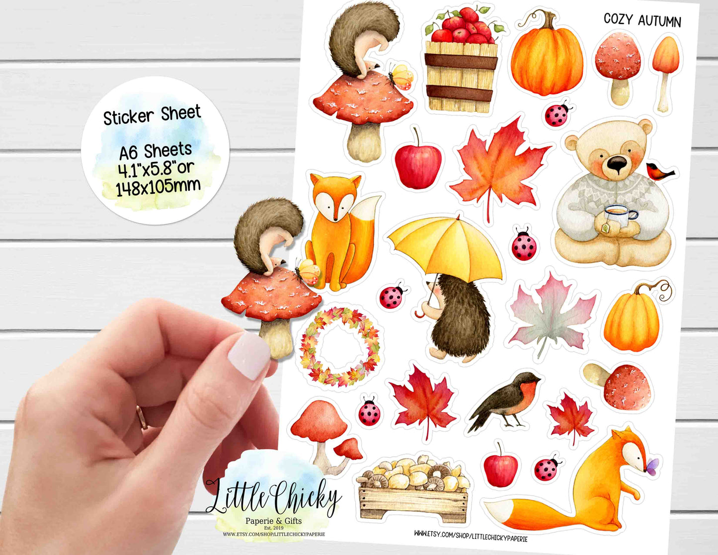 Sticker Sheet -  Cozy Autumn Sticker Sheet