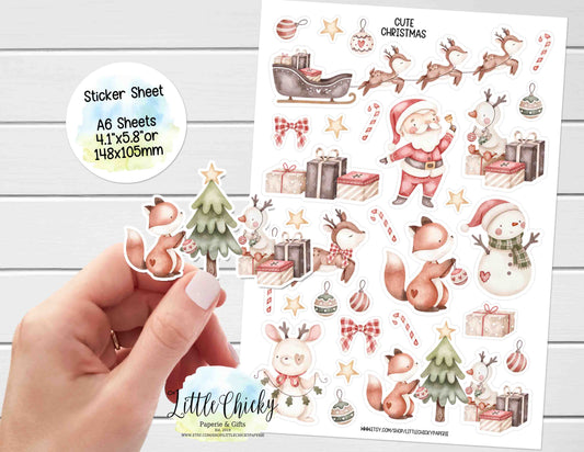 Sticker Sheet -  Cute Christmas Sticker Sheet