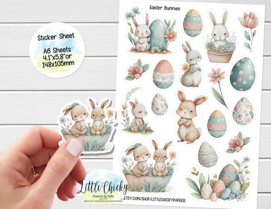 Sticker Sheet - Easter Bunnies Sticker Sheet