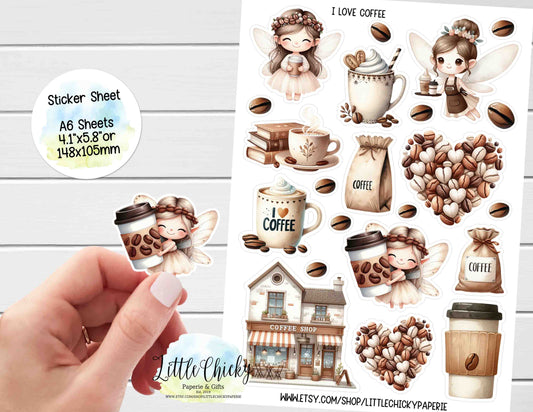 Sticker Sheet - Coffee Fairy Sticker Sheet