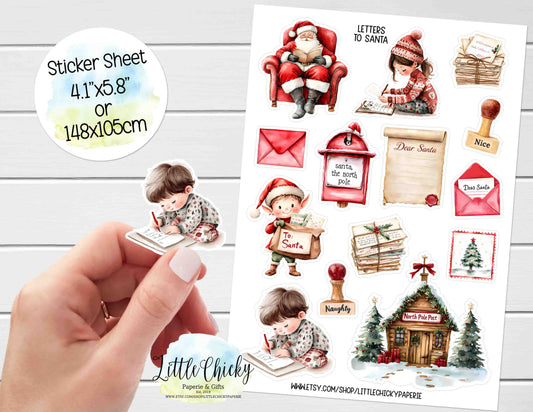 Sticker Sheet - Letters to Santa Christmas Sticker Sheet