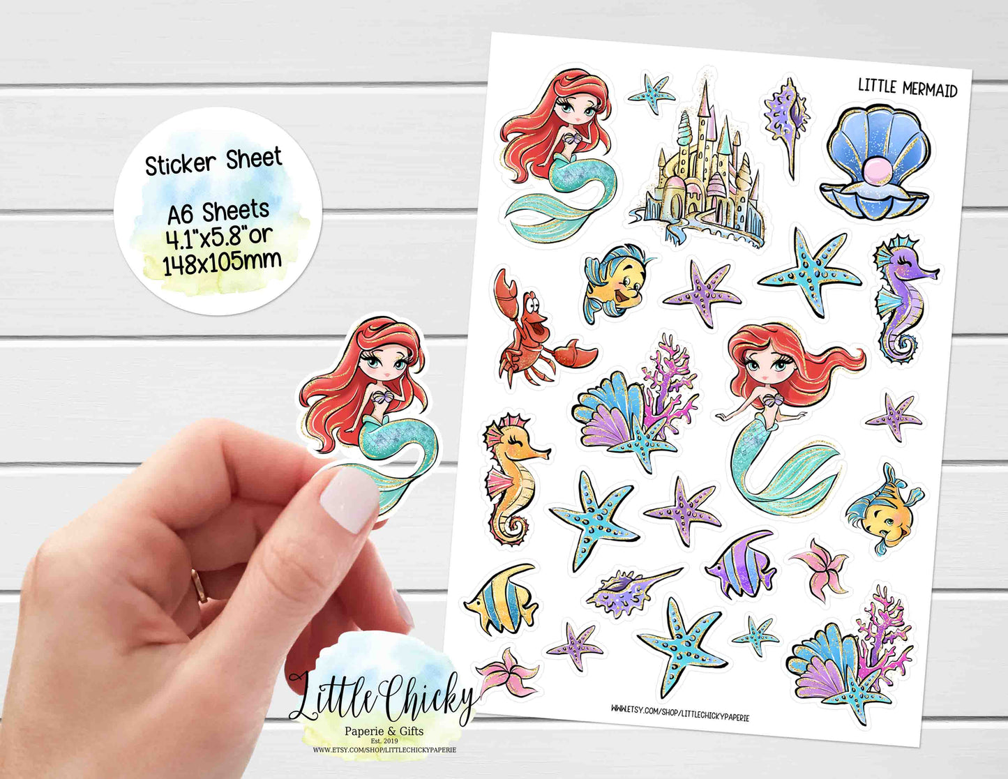 Sticker Sheet - Little Mermaid Sticker Sheet