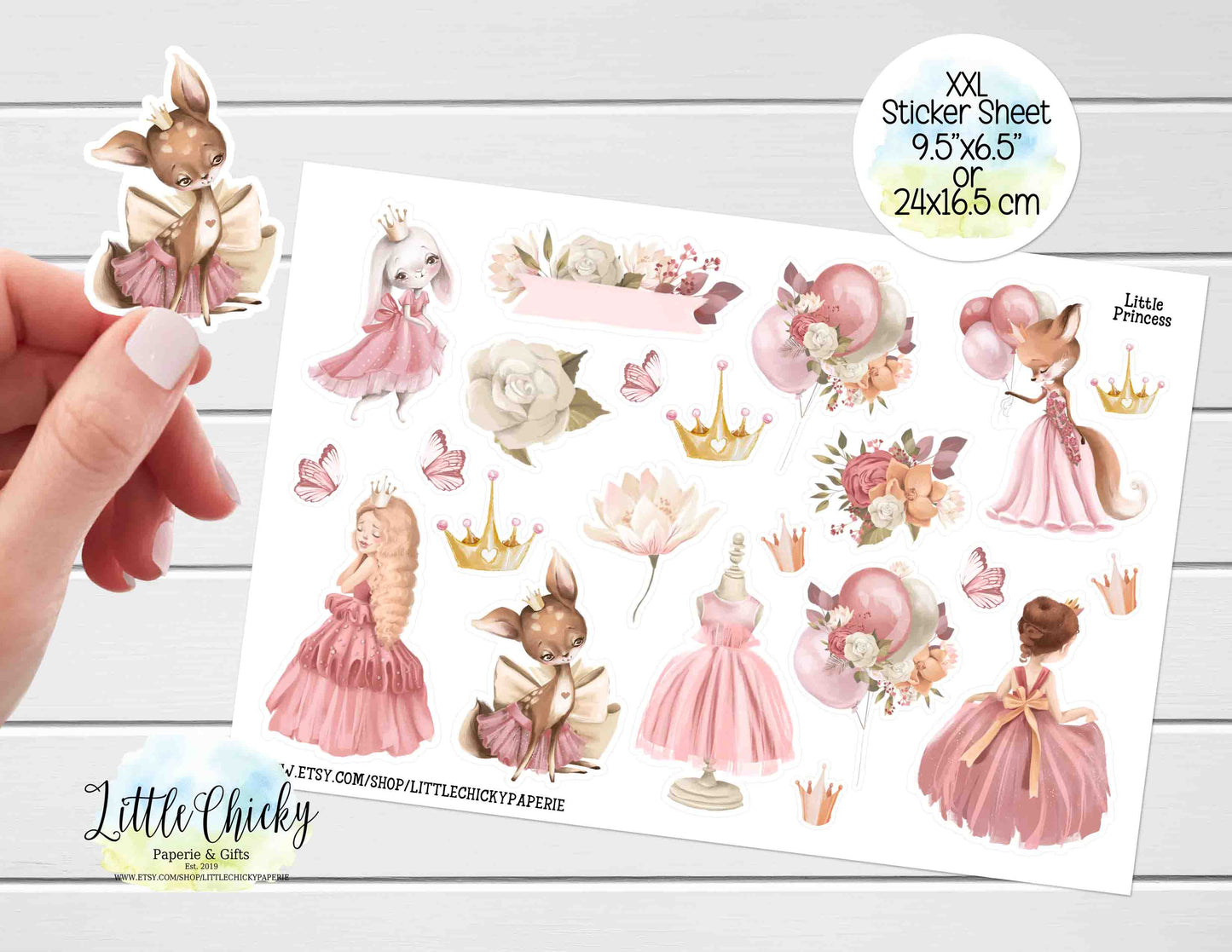 XXL Sticker Sheet -Little Pink Princess