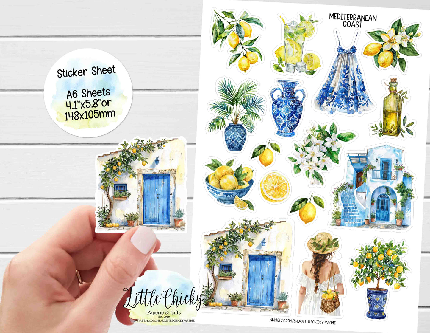 Sticker Sheet - Mediterranean Coast Sticker Sheet