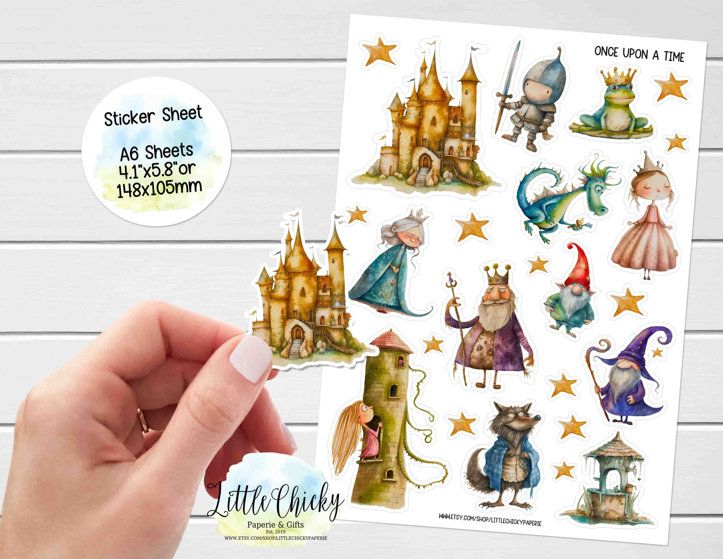 Sticker Sheet - Once Upon A Time Fairytale Sticker Sheet