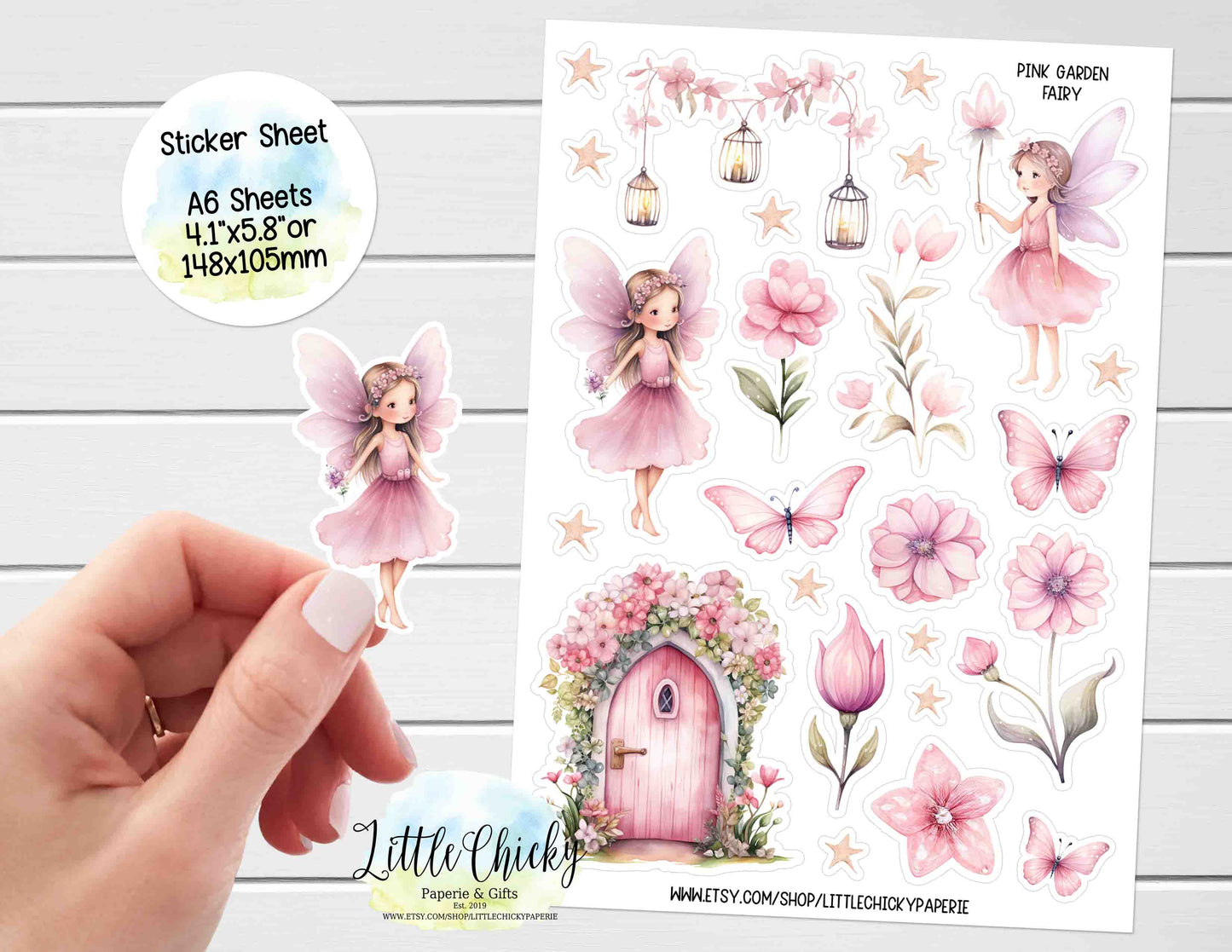 Sticker Sheet - Pink Fairies Sticker Sheet