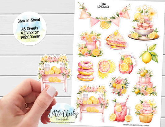 Sticker Sheet - Pink Lemonade Sticker Sheet