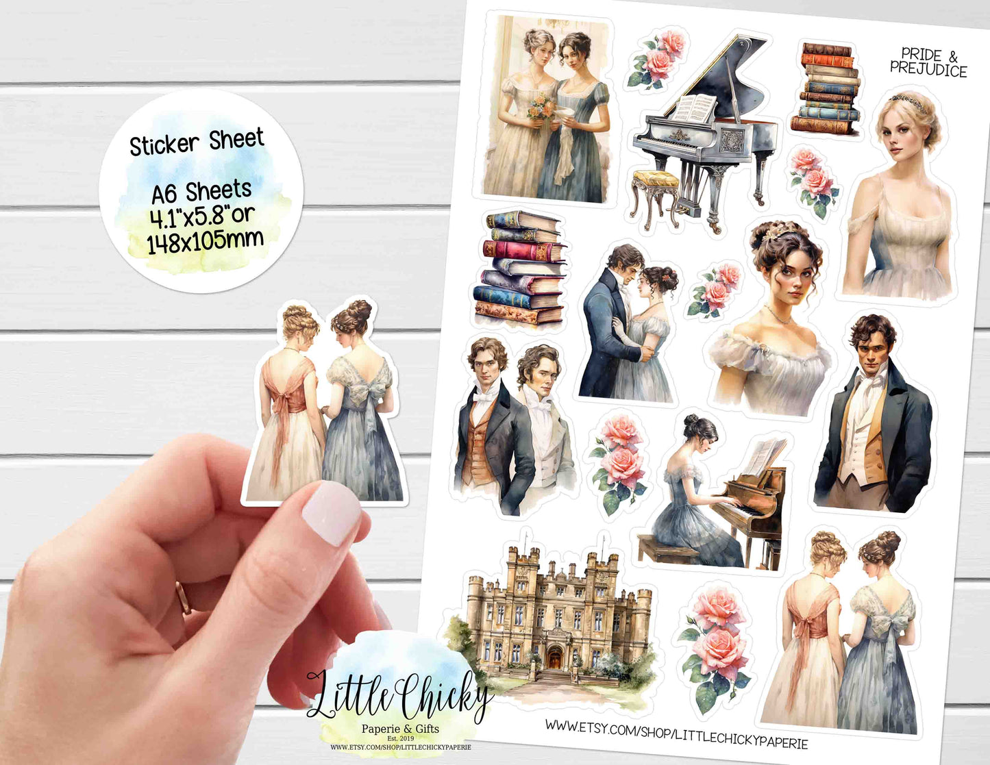 Sticker Sheet - Pride & Prejudice Sticker Sheet