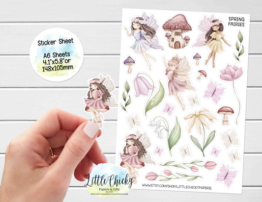 Sticker Sheet - Spring Fairies Sticker Sheet