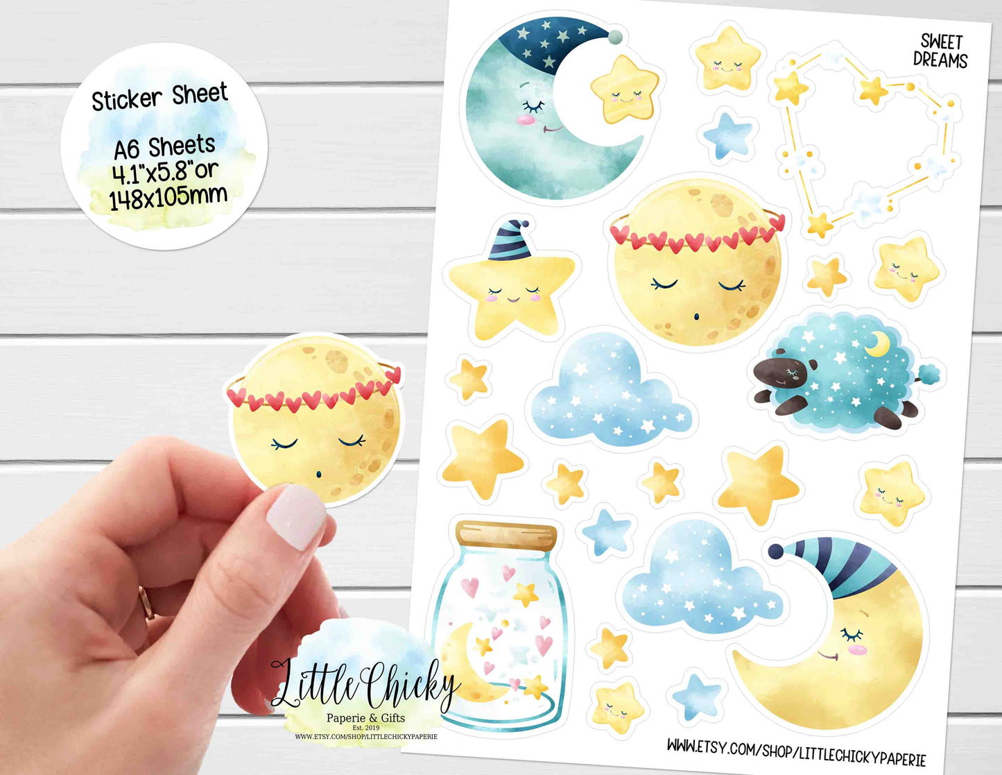 Sticker Sheet - Sweet Dreams Little One Sticker Sheet