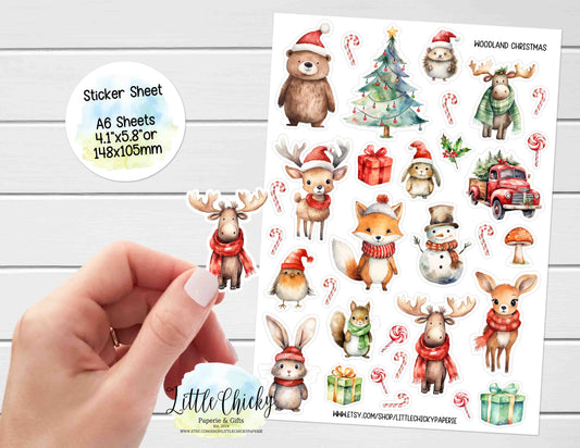 Sticker Sheet - Woodland Christmas Sticker Sheets