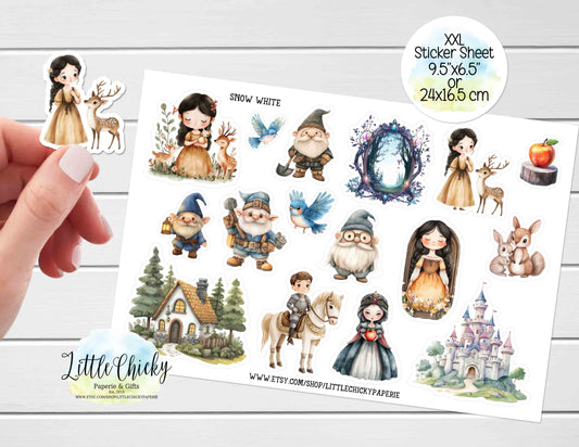 XXL Sticker Sheet -Snow White Sticker Sheet